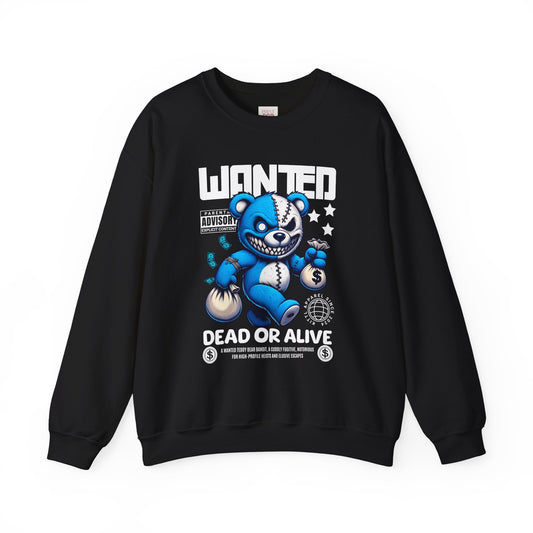 Wanted Dead or Alive Graphic Crewneck Unisex Heavy Blend Sweatshirt - Premium and Stylish