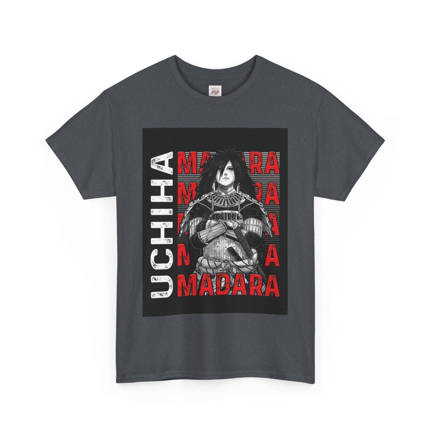 Naruto Shippuden Uchiha Madara Unisex Heavy Cotton Tee - Vibrant and Stylish Design for Otaku Heads