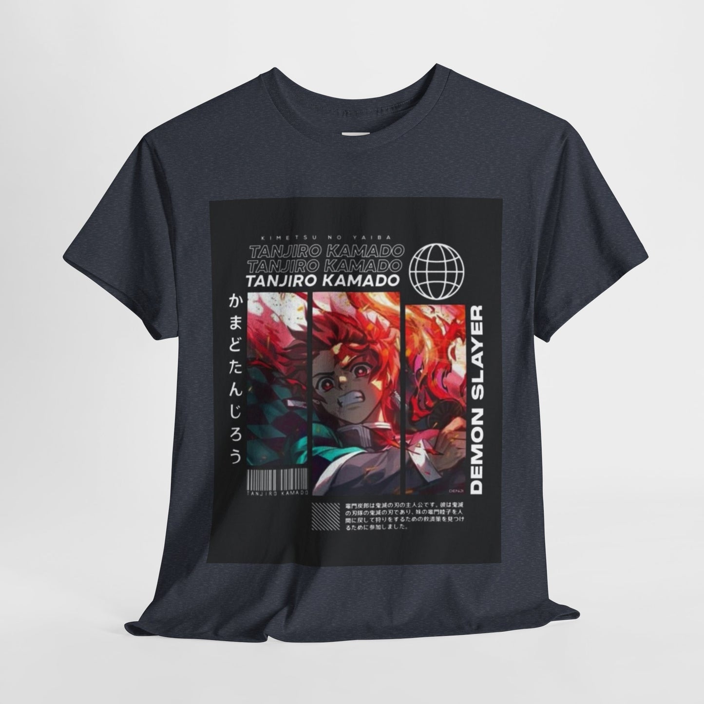 Demon Slayer Kamado Tanjiro Unisex Heavy Cotton Tee - Vibrant and Stylish Design for Otaku Heads