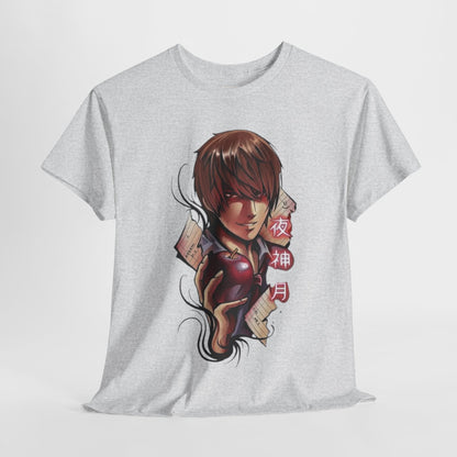 Death Note Light Yagami Unisex Heavy Cotton Tee - Vibrant and Stylish Design for Otaku Heads