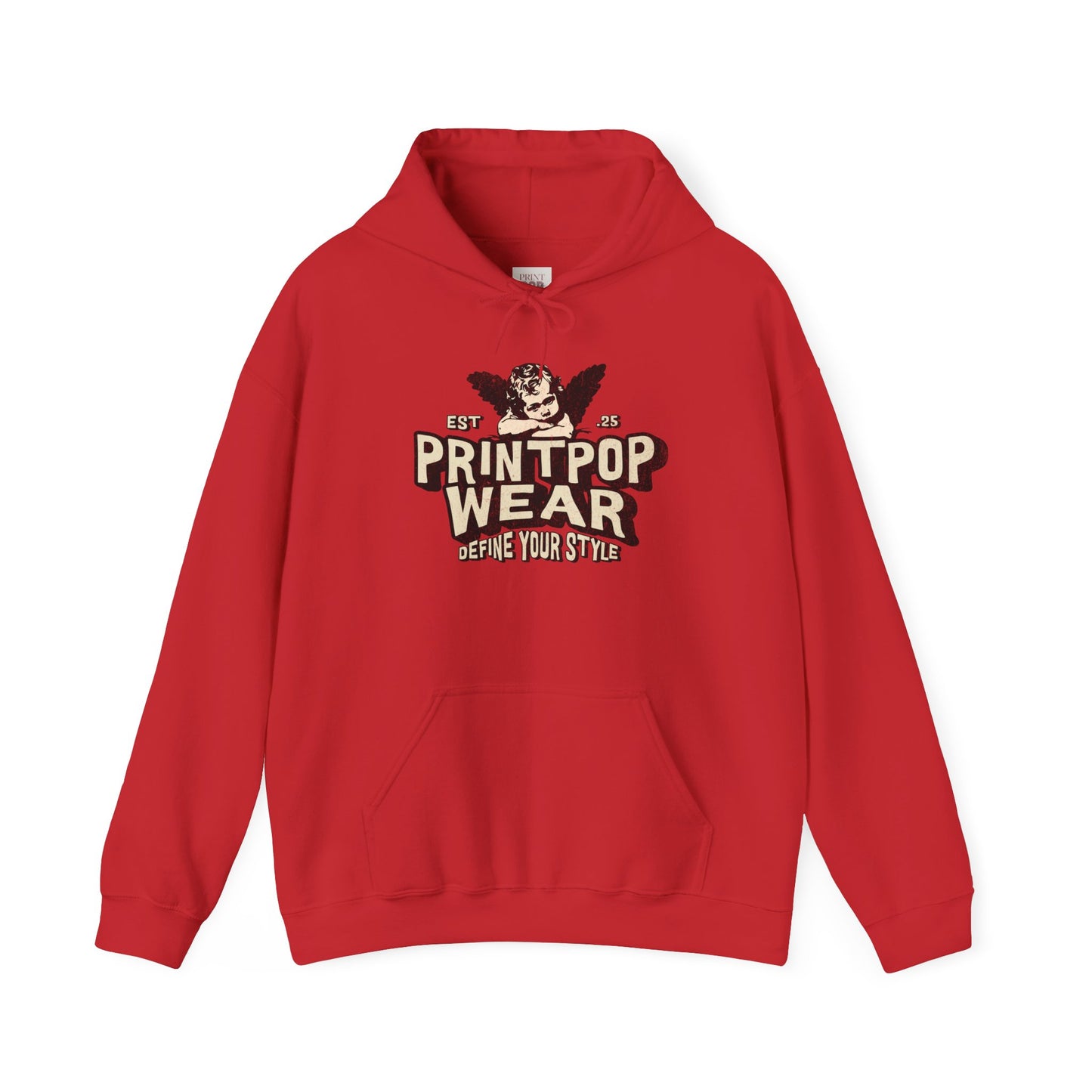 Retro PrintPOP Wear Signature Unisex Hoodie - Stylish, Comfortable, and Premium