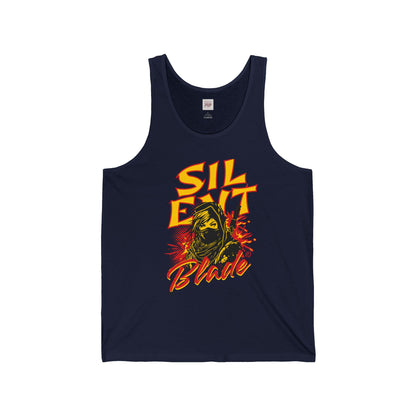 Silent Blade Unisex Jersey Tank - Stylish and Bold Summer Wear