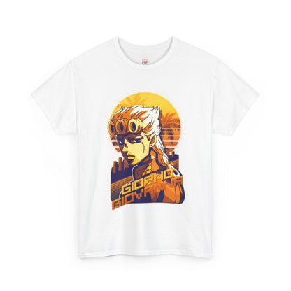 Jojo's Bizarre Adventure Giorno Giovanna Unisex Heavy Cotton Tee - Vibrant and Stylish Design for Otaku Heads