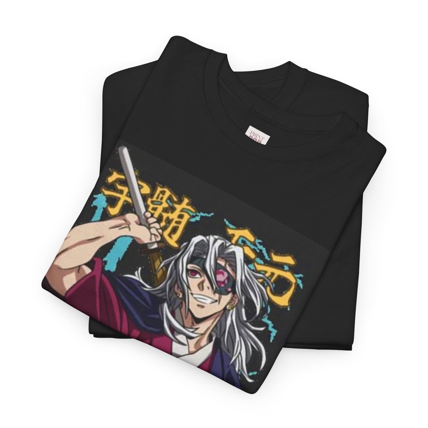 Demon Slayer Tengen Uzui Unisex Heavy Cotton Tee - Vibrant and Stylish Design for Otaku Heads