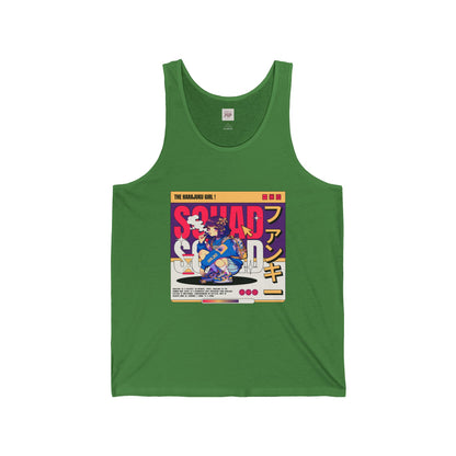 Anime Squad Girl Unisex Jersey Tank - Stylish Graphic Tee for Fans