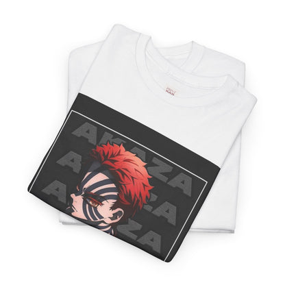 Demon Slayer Akaza Unisex Heavy Cotton Tee - Vibrant and Stylish Design for Otaku Heads