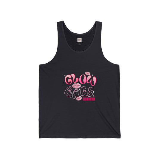 Glow Babe Unisex Jersey Tank Top - Chic and Playful Summer Apparel