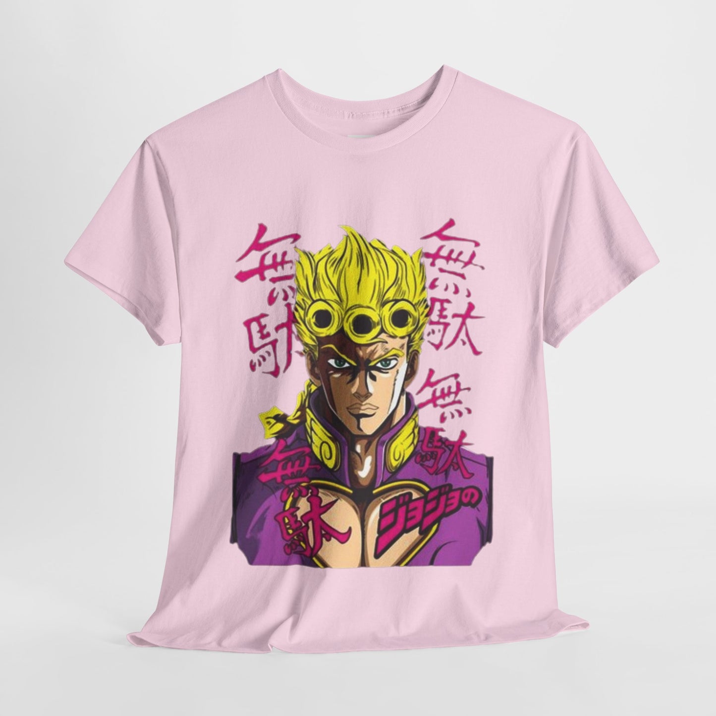 Jojo's Bizarre Adventure Giorno Giovanna Unisex Heavy Cotton Tee - Vibrant and Stylish Design for Otaku Heads