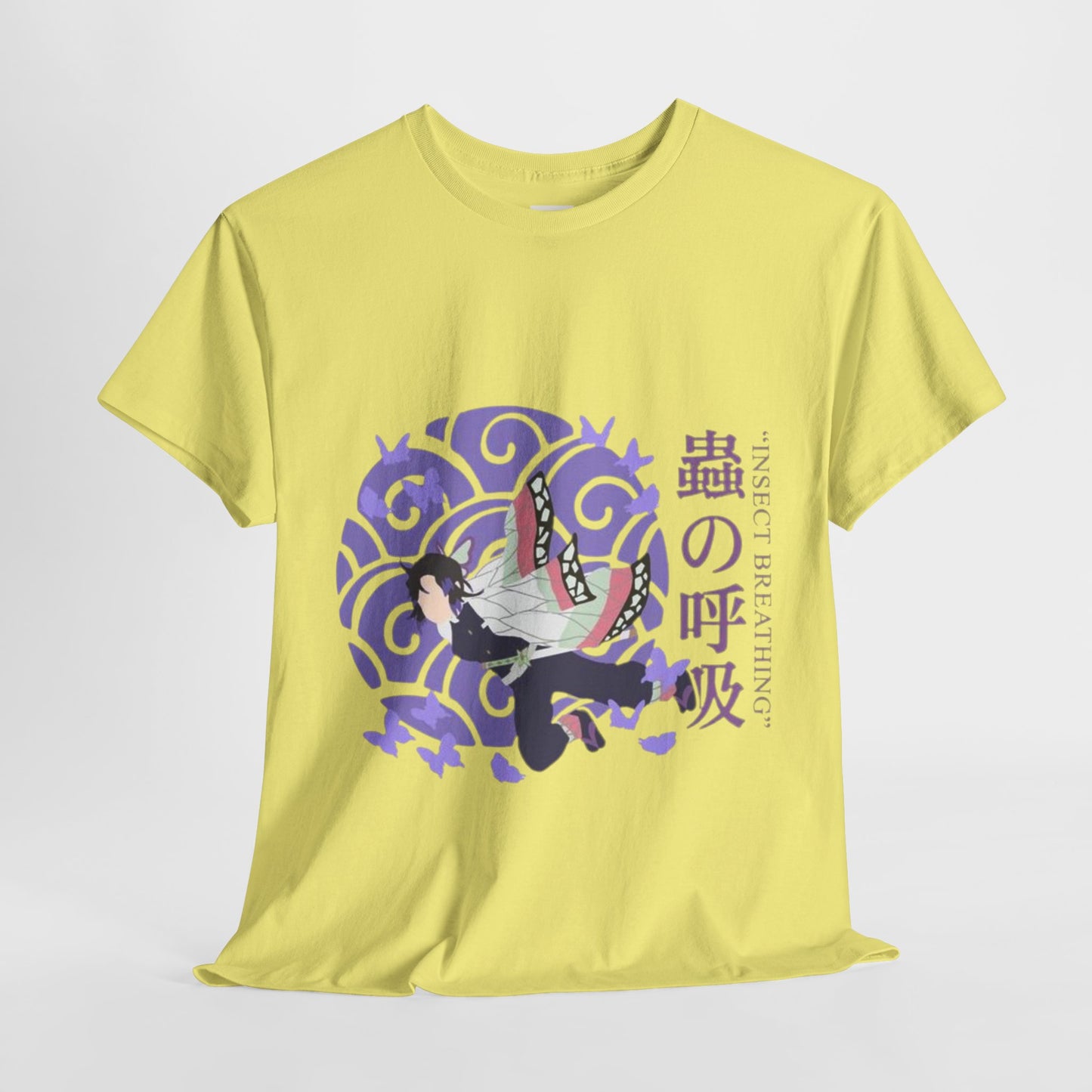 Demon Slayer Kocho Shinobu Unisex Heavy Cotton Tee - Vibrant and Stylish Design for Otaku Heads