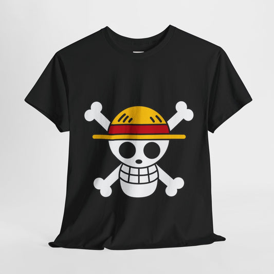 One Piece Logo Unisex Heavy Cotton Tee - Vibrant and Stylish Design for Otaku Heads