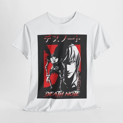 Death Note Light Yagami Unisex Heavy Cotton Tee - Vibrant and Stylish Design for Otaku Heads