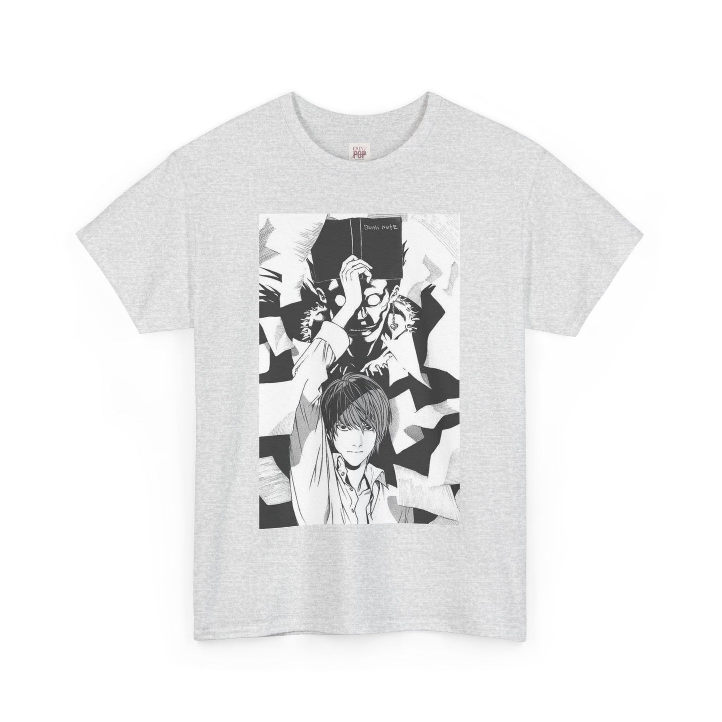 Death Note Light Yagami Unisex Heavy Cotton Tee - Vibrant and Stylish Design for Otaku Heads