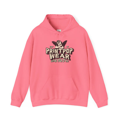 Retro PrintPOP Wear Signature Unisex Hoodie - Stylish, Comfortable, and Premium