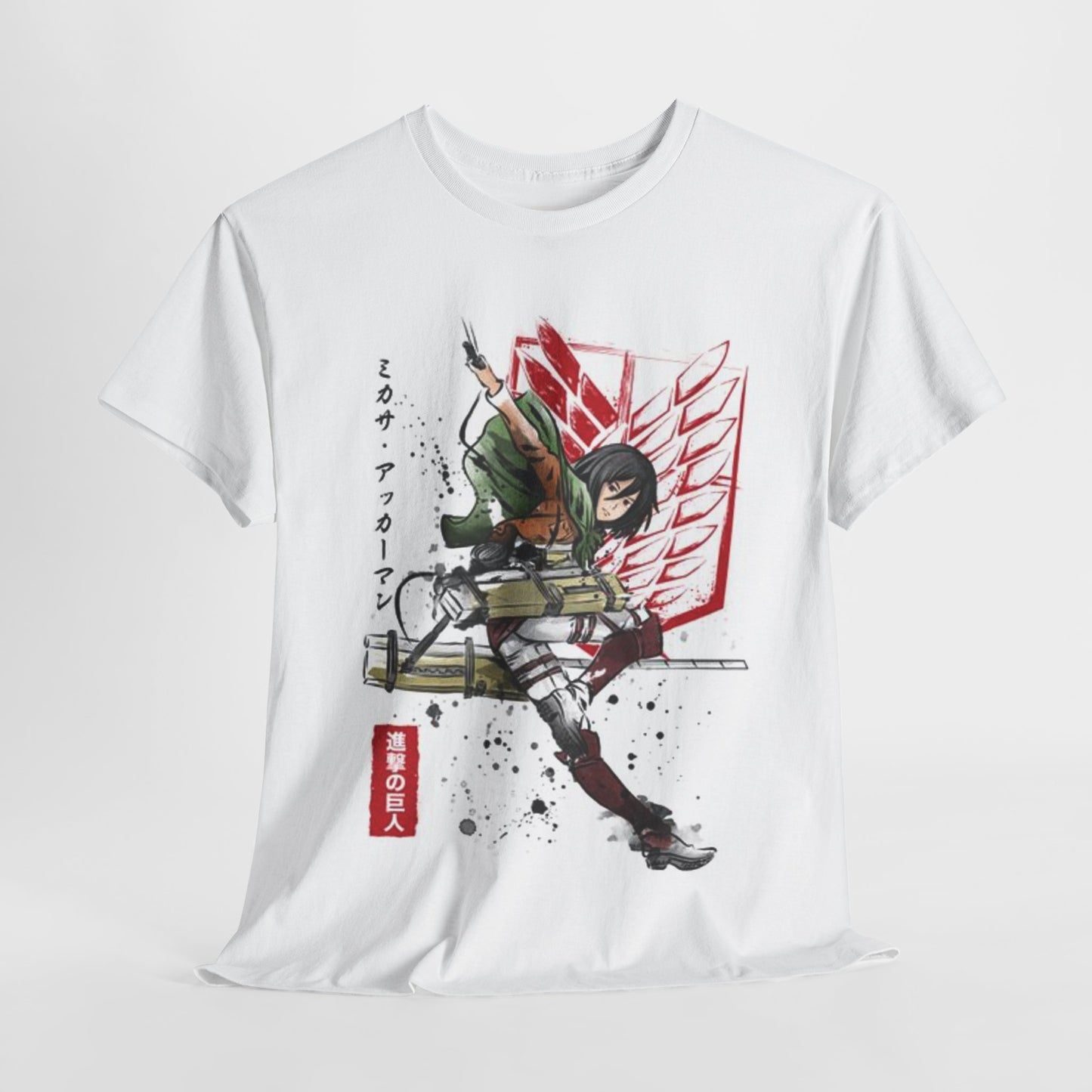 Attack On Titan Mikasa Ackerman Unisex Heavy Cotton Tee - Vibrant and Stylish Design for Otaku Heads