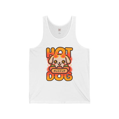 Fun Hot Dog Graphic Unisex Jersey Tank - Perfect for Comfortable Casual Outings