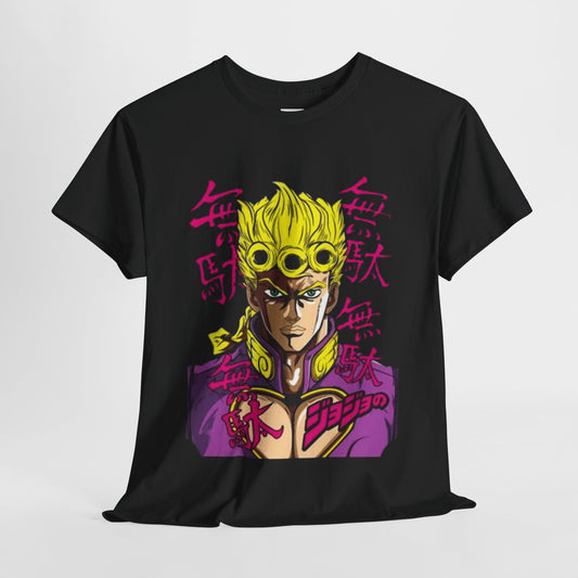 Jojo's Bizarre Adventure Giorno Giovanna Unisex Heavy Cotton Tee - Vibrant and Stylish Design for Otaku Heads