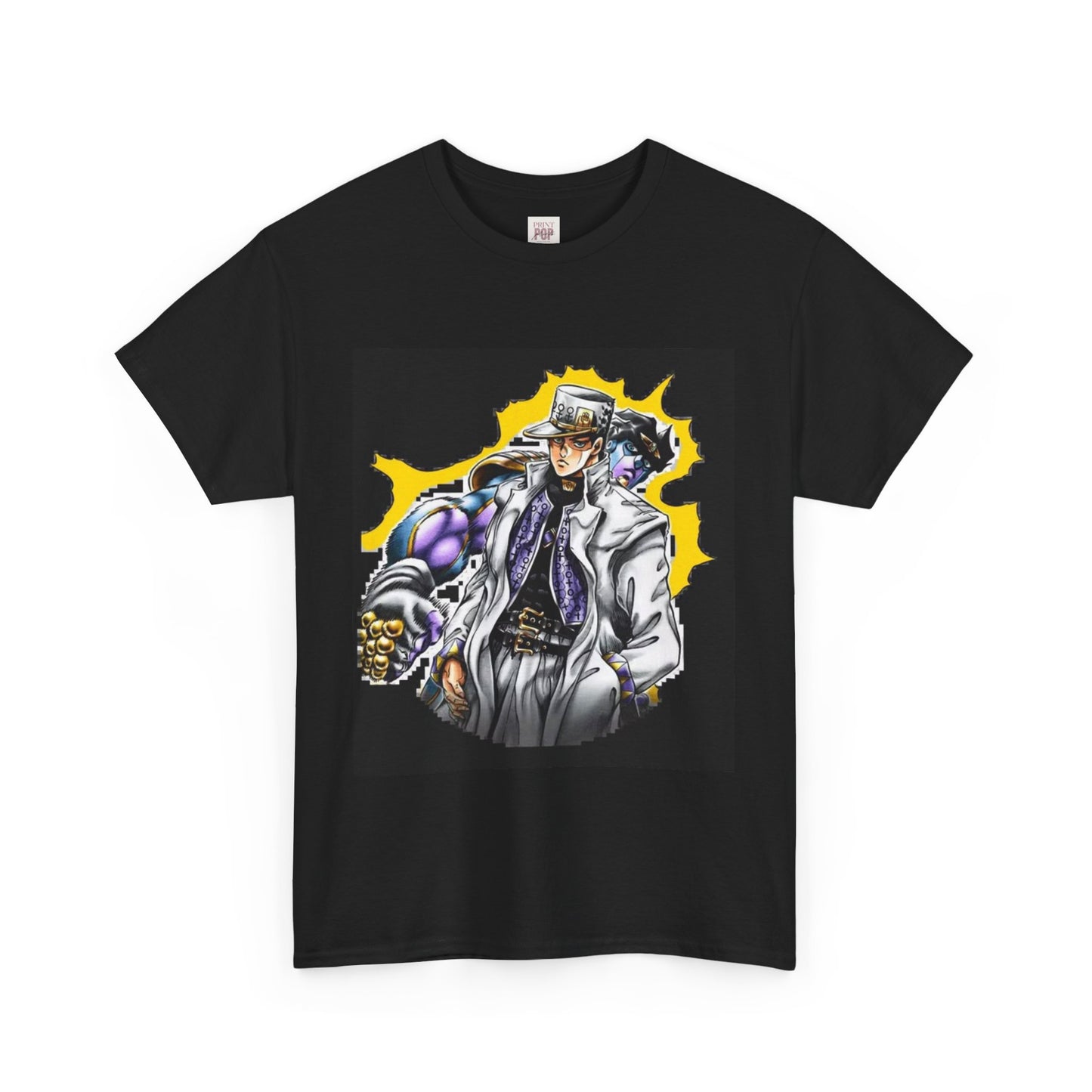 Jojo's Bizarre Adventure Jotaro Kujo Unisex Heavy Cotton Tee - Vibrant and Stylish Design for Otaku Heads