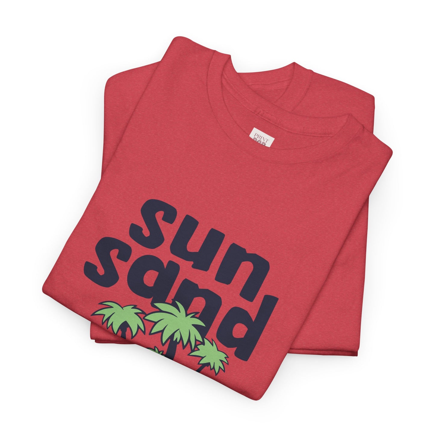 Beach Vibes Unisex Heavy Cotton Tee - "sun sand me" Design