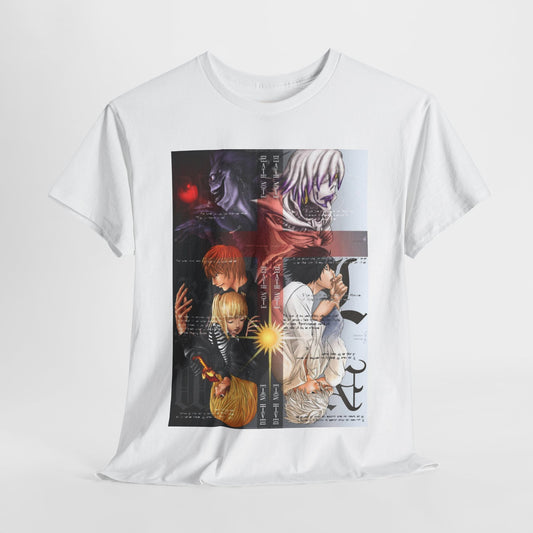 Death Note Unisex Heavy Cotton Tee - Vibrant and Stylish Design for Otaku Heads