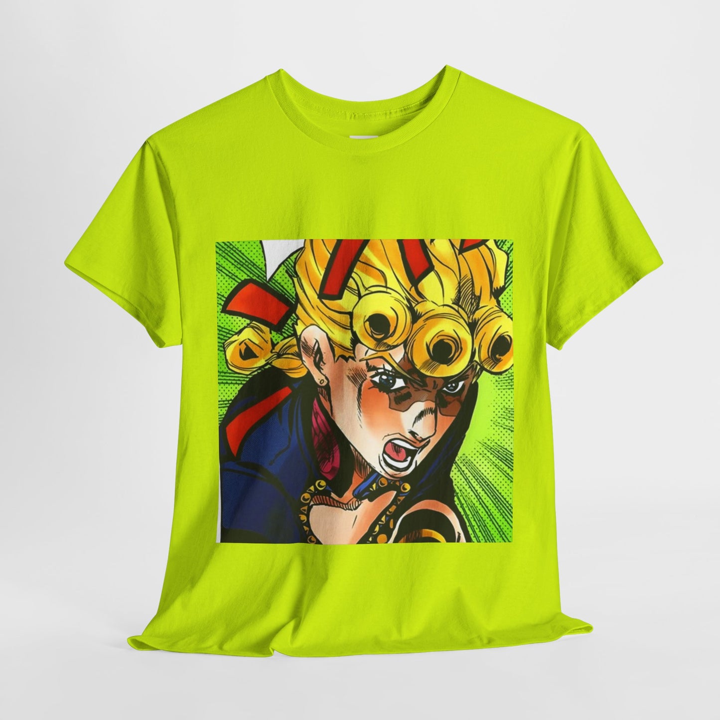 Jojo's Bizarre Adventure Giorno Giovanna Unisex Heavy Cotton Tee - Vibrant and Stylish Design for Otaku Heads