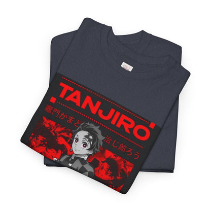 Demon Slayer Kamado Tanjiro Unisex Heavy Cotton Tee - Vibrant and Stylish Design for Otaku Heads