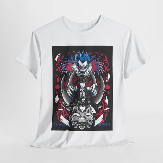 Death Note Unisex Heavy Cotton Tee - Vibrant and Stylish Design for Otaku Heads