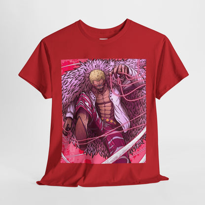 One Piece Don Quixote Doflamingo Unisex Heavy Cotton Tee - Vibrant and Stylish Design for Otaku Heads