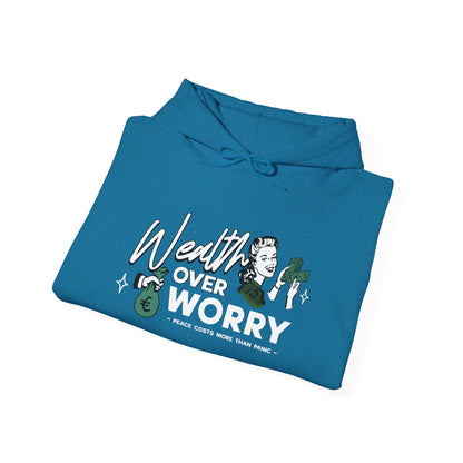 Wealth Over Worry Inspired Unisex Hooded Sweatshirt - Premium Quality and Comfortable