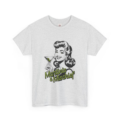 Martinis & Mischief Unisex Heavy Cotton Tee - Fun Retro Graphic T-Shirt