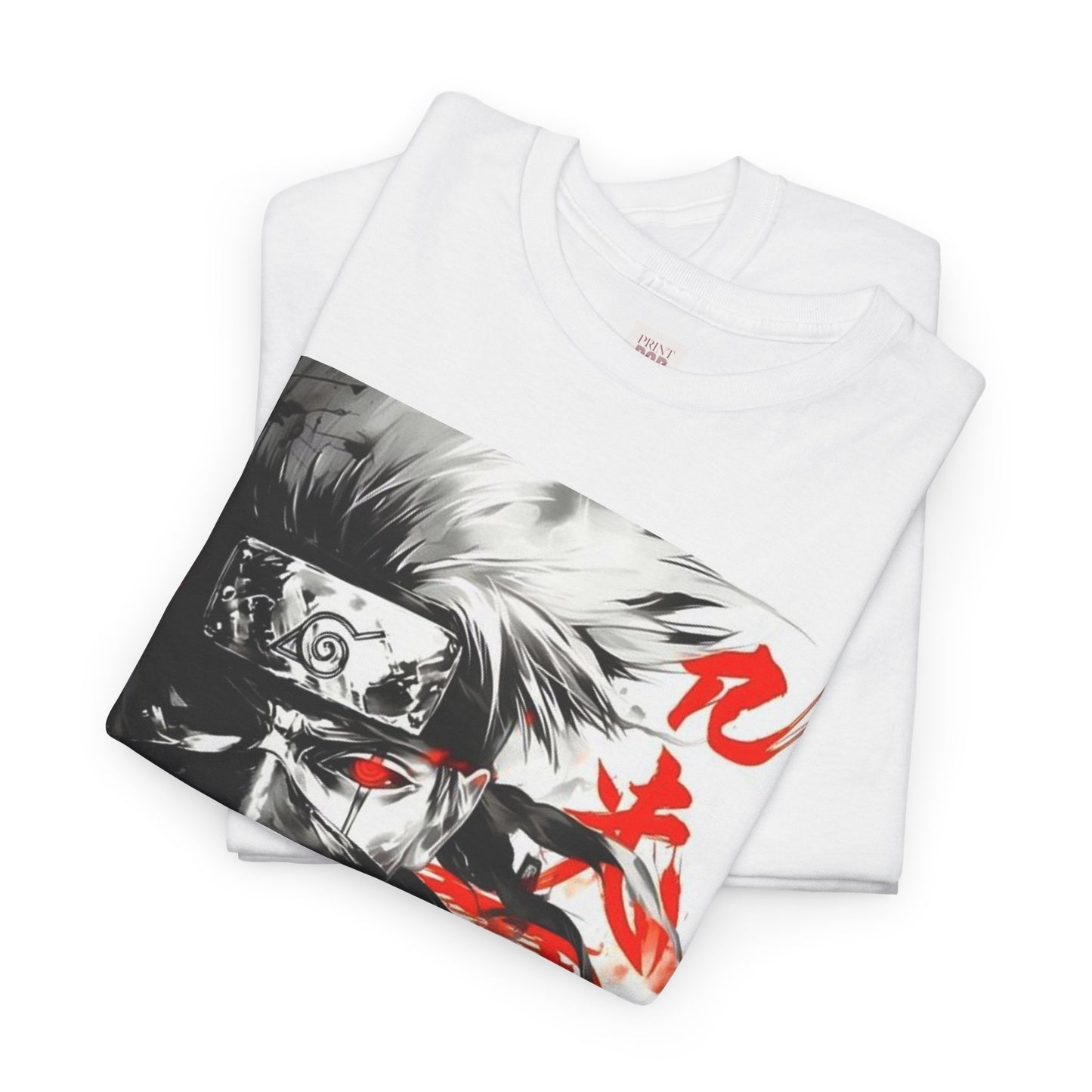 Naruto Shippuden Kakashi Unisex Heavy Cotton Tee - Vibrant and Stylish Design for Otaku Heads