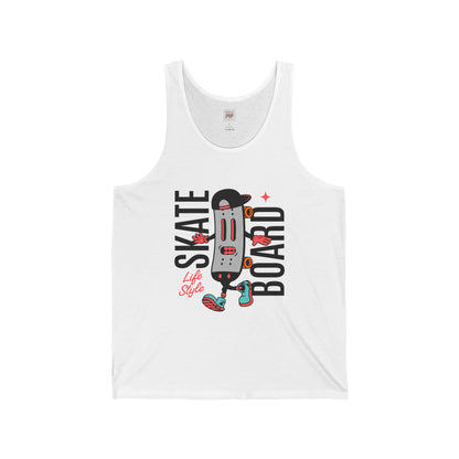 Skateboard Lifestyle Unisex Jersey Tank Top