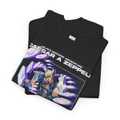 Jojo's Bizarre Adventure Caesar A. Zeppeli Unisex Heavy Cotton Tee - Vibrant and Stylish Design for Otaku Heads