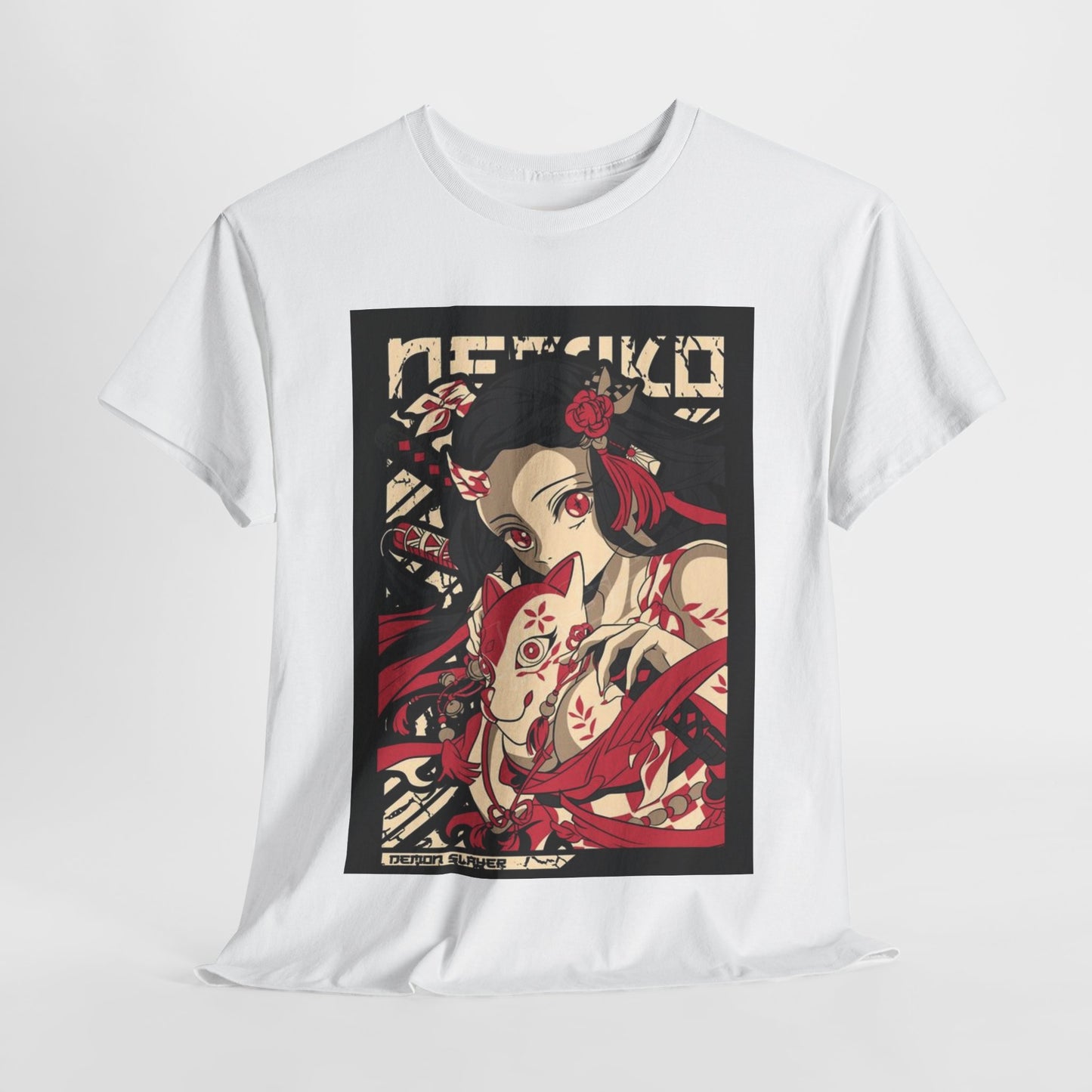 Demon Slayer Nezuko Kamado Unisex Heavy Cotton Tee - Vibrant and Stylish Design for Otaku Heads