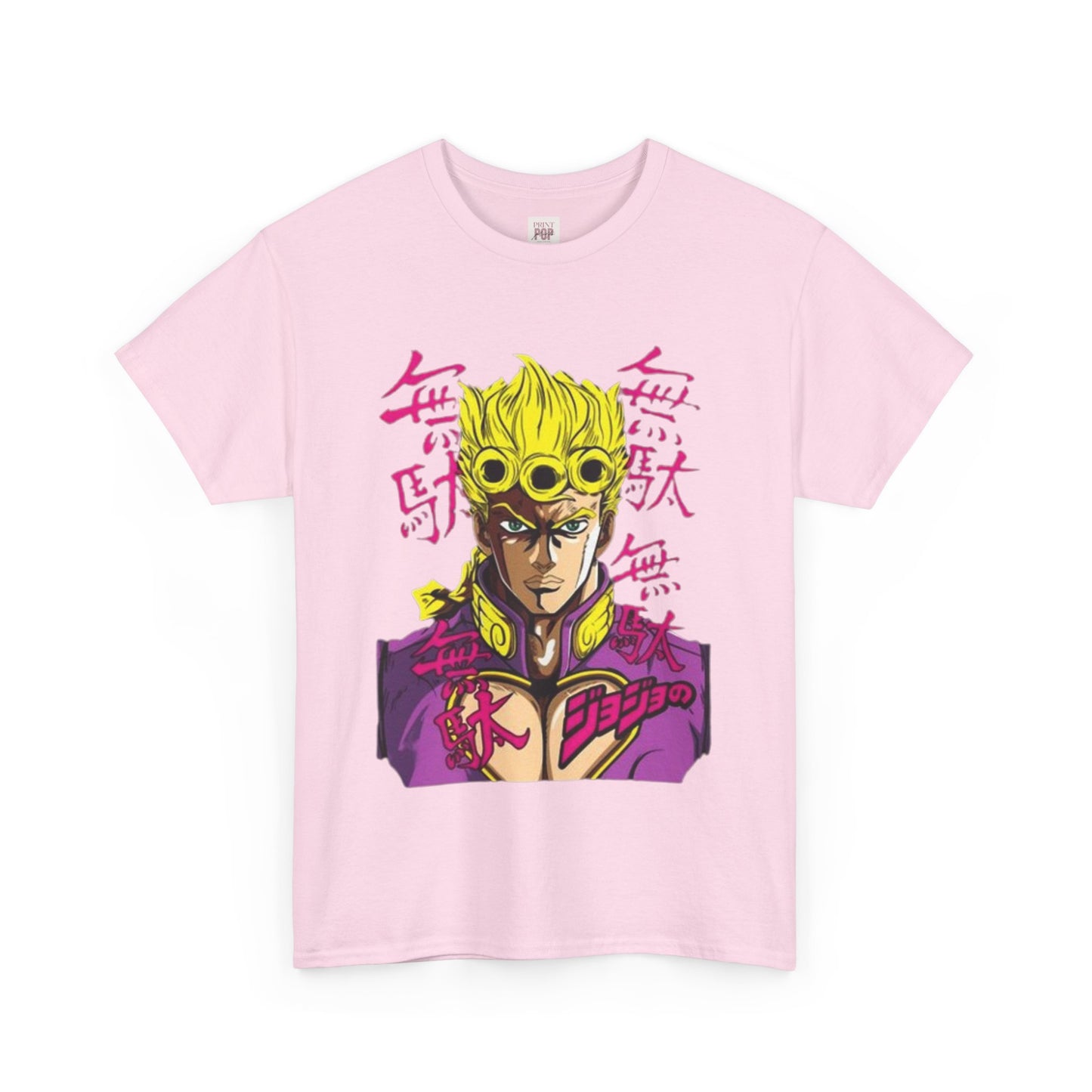 Jojo's Bizarre Adventure Giorno Giovanna Unisex Heavy Cotton Tee - Vibrant and Stylish Design for Otaku Heads