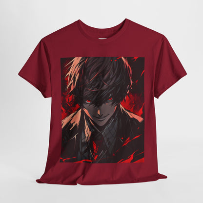 Death Note Light Yagami Unisex Heavy Cotton Tee - Vibrant and Stylish Design for Otaku Heads