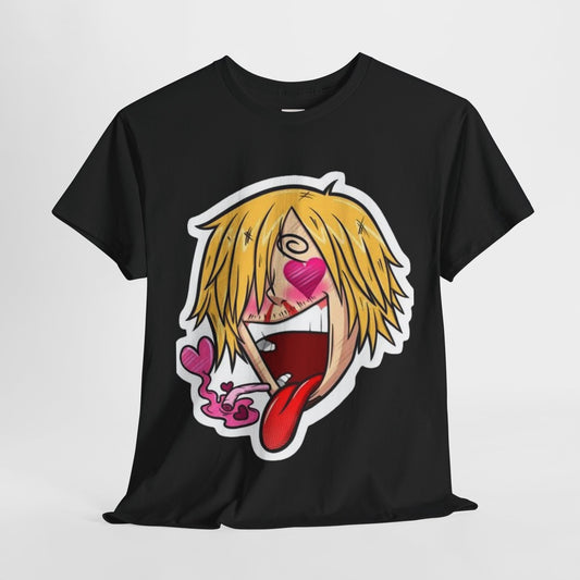 One Piece Sanji Unisex Heavy Cotton Tee - Vibrant and Stylish Design for Otaku Heads