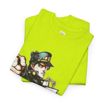 Jojo's Bizarre Adventure Jotaro Kujo Unisex Heavy Cotton Tee - Vibrant and Stylish Design for Otaku Heads