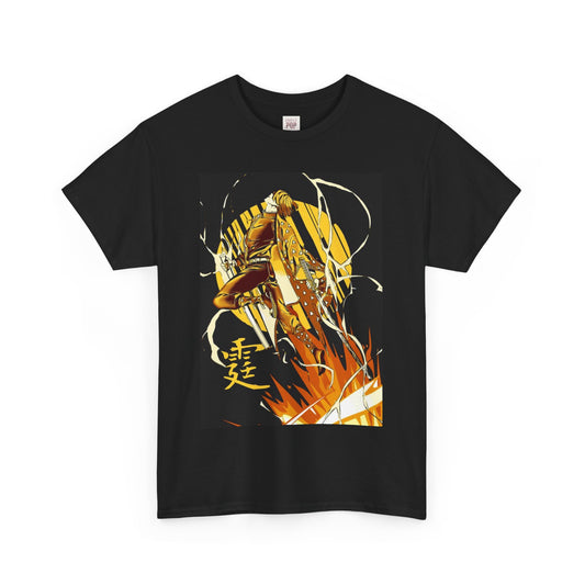 Demon Slayer Agatsuma Zenitsu Unisex Heavy Cotton Tee - Vibrant and Stylish Design for Otaku Heads