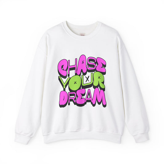 Chase Your Dream Unisex Heavy Blend™ Crewneck Sweatshirt - Inspirational & Cozy Activewear