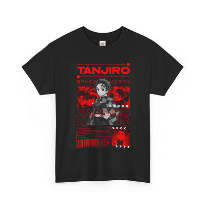 Demon Slayer Kamado Tanjiro Unisex Heavy Cotton Tee - Vibrant and Stylish Design for Otaku Heads