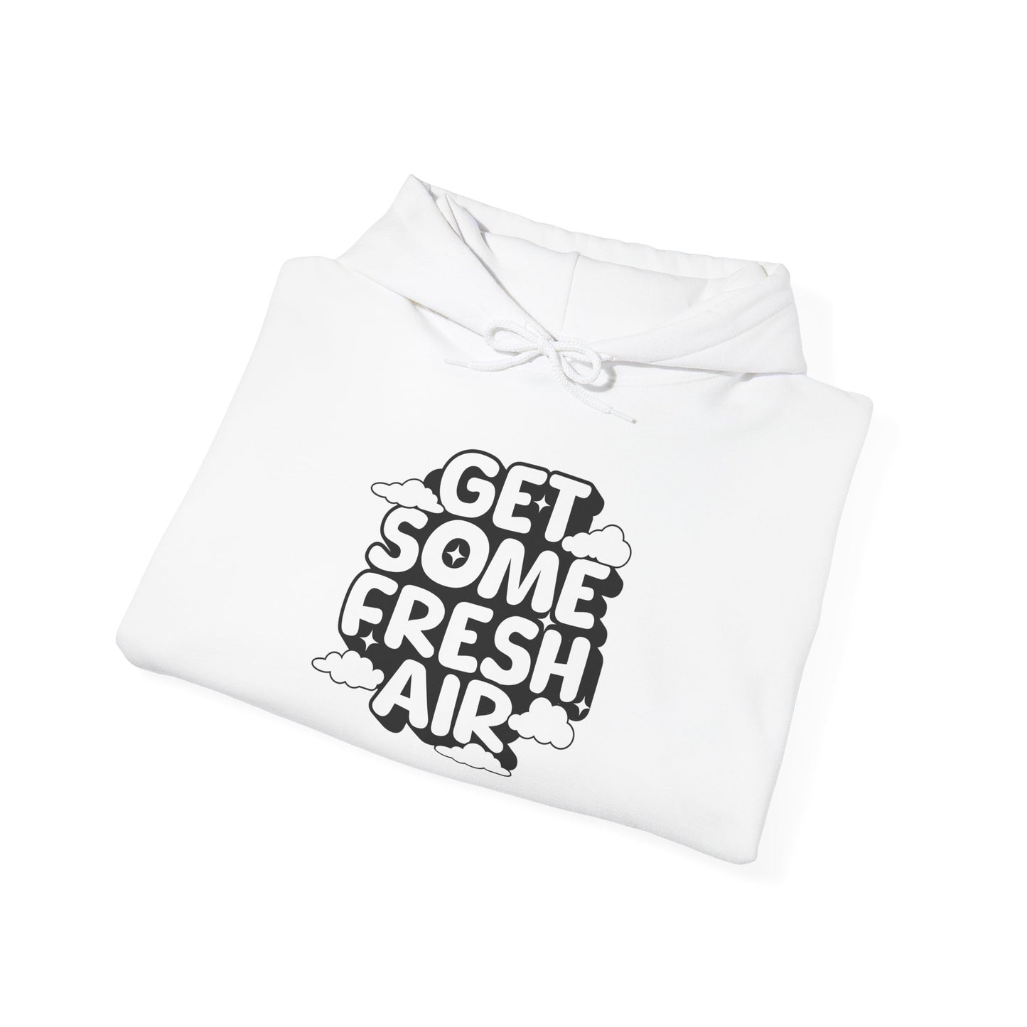 Get Some Fresh Air Quoted Hoodie - Cozy Unisex Heavy Blend Premium Quality Hoodie