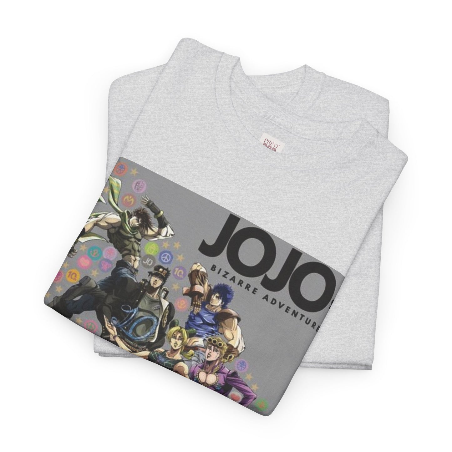 Jojo's Bizarre Adventure Unisex Heavy Cotton Tee - Vibrant and Stylish Design for Otaku Heads