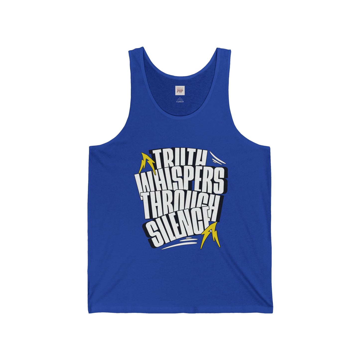 Unisex Jersey Tank - 'Truth Whispers Through Silence' Inspirational Tee