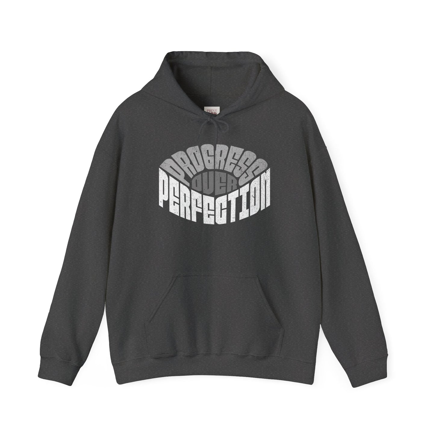 Progress Over Perfection Quoted Unisex Heavy Blend Hoodie - Comfortable and Stylish