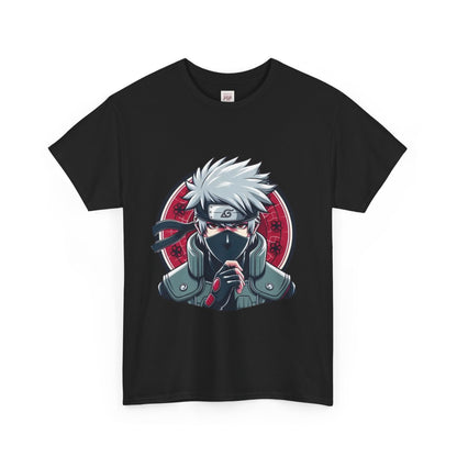 Naruto Shippuden Kakashi Unisex Heavy Cotton Tee - Vibrant and Stylish Design for Otaku Heads