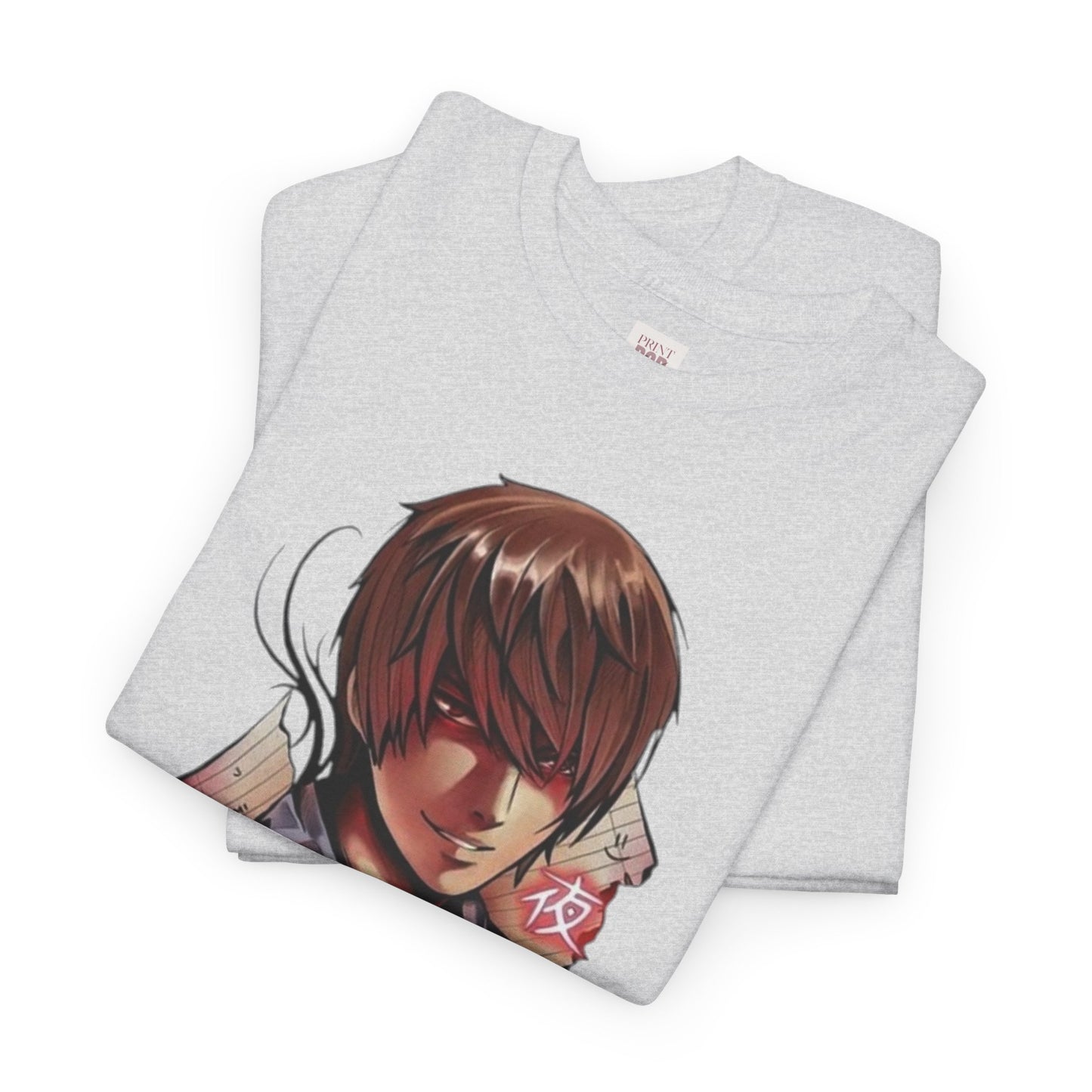 Death Note Light Yagami Unisex Heavy Cotton Tee - Vibrant and Stylish Design for Otaku Heads