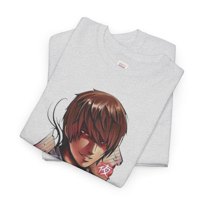 Death Note Light Yagami Unisex Heavy Cotton Tee - Vibrant and Stylish Design for Otaku Heads