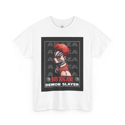 Demon Slayer Akaza Unisex Heavy Cotton Tee - Vibrant and Stylish Design for Otaku Heads