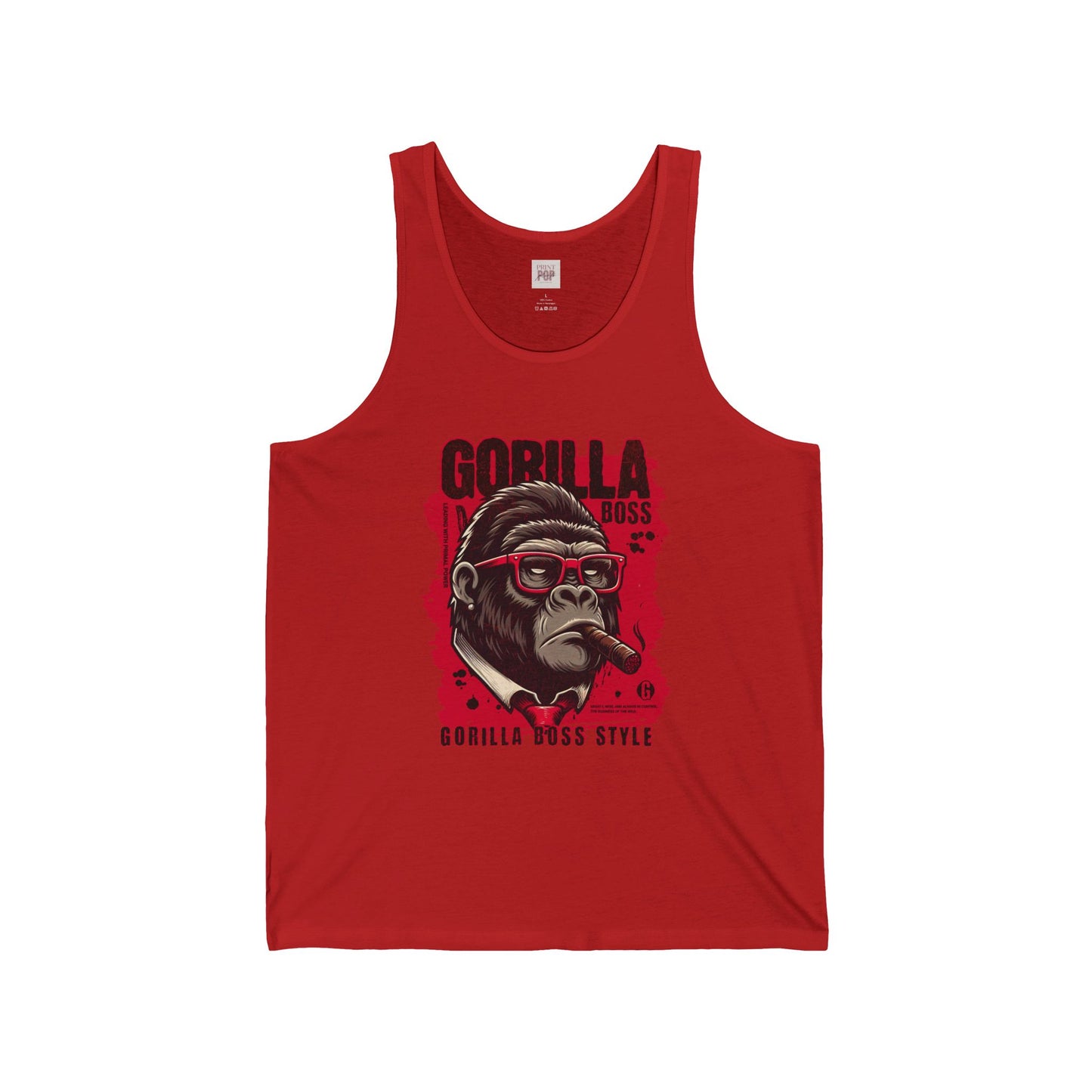 Gorilla Boss Unisex Jersey Tank - Cool and Casual Style for Animal Lovers