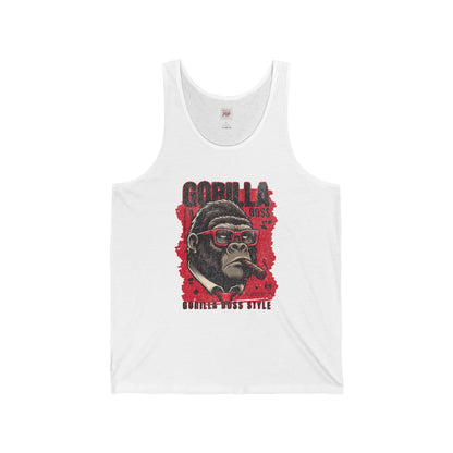 Gorilla Boss Unisex Jersey Tank - Cool and Casual Style for Animal Lovers